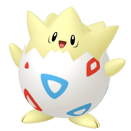 Pokédex - a Togepi against a white background