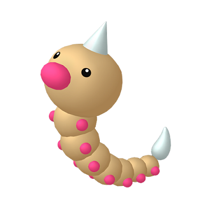 Pokédex - a Weedle against a white background