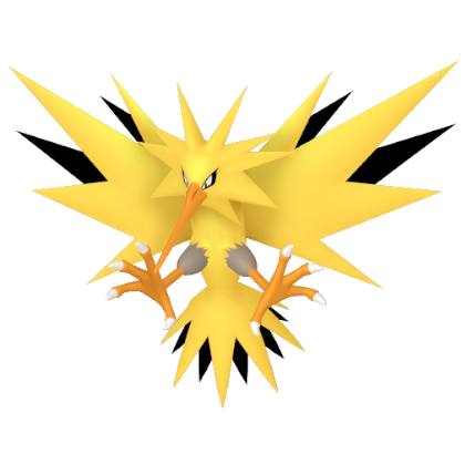 Pokédex - a Zapdos against a white background