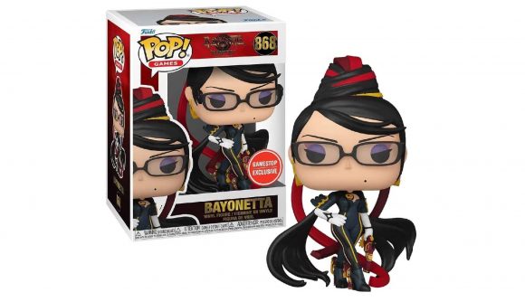 Bayonetta figures: a product shot shows a Funko Pop version of Bayonetta