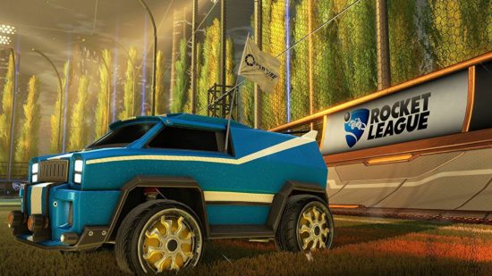 Screenshot of a special Portal Merc for Rocket League best car list