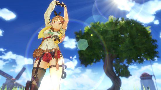 Screenshot of Ryza doing a dance in Atelier Ryza 2 for best JRPGs on Switch list