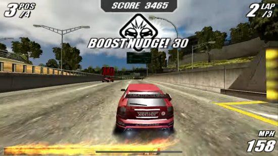 Best PSP games - a car racing down a street