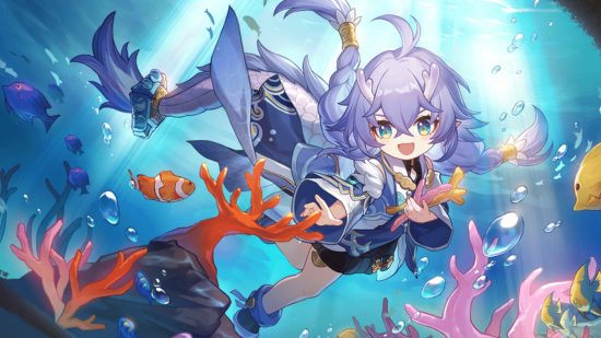 A close-up of Honkai Star Rail Bailu's splash art