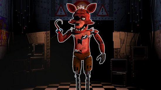 FNAF Foxy - Classic Foxy holding his hook hand up