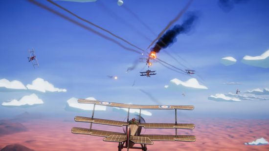 Screenshot of battling plane in Ace of the Skies of Plane games guide