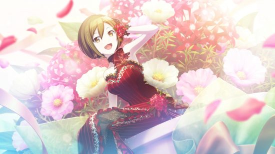 Project Sekai characters: Meiko's birthday card art.