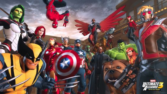 Spider-Man games - key art for Marvel Ultimate Alliance 3