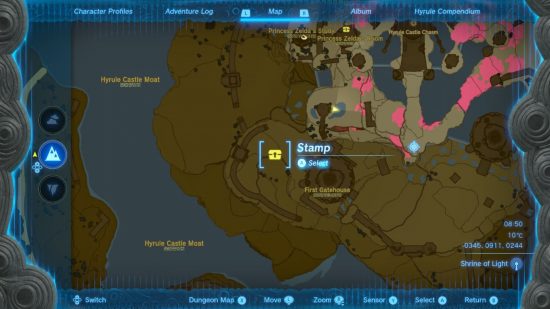 The location of the Zelda Tears of the Kingdom armor Royal Guard locations shirt