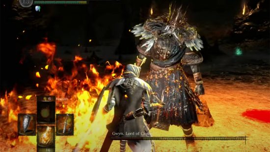 Dark Souls bosses: the chosen undead facing off against Gwyn