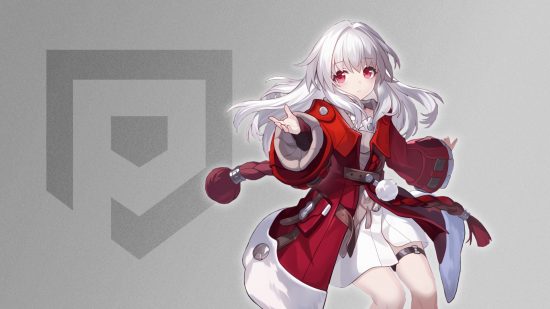 Honkai Star Rail Clara's splash art on a grey SmartRead background