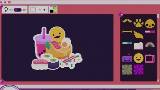 sticky business creator screen making a gingerbread sticker