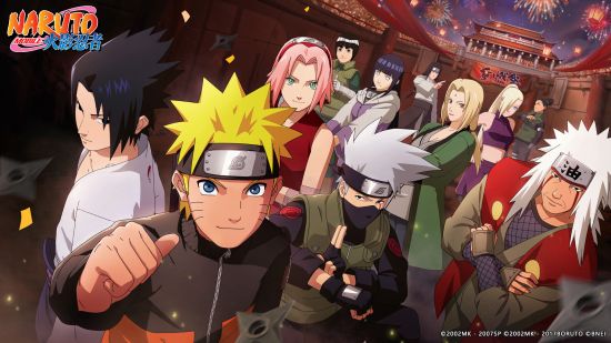 Key art showing various characters from the Naruto game, Ultimate Storm