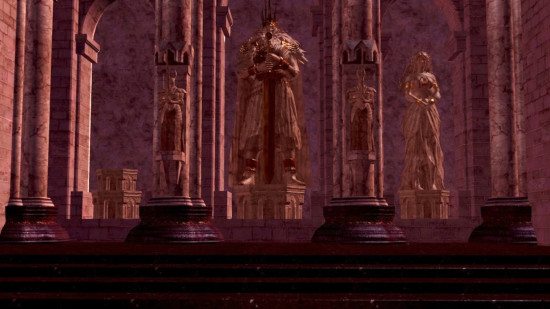 Statues of Dark Souls Gwyn and Gwynevere in Anor Londo